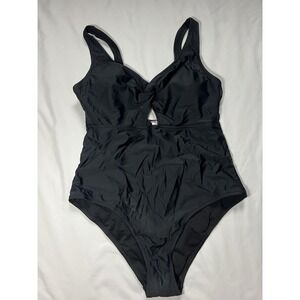 Women's Black One Piece Swimsuit Bathing Suit Size Medium